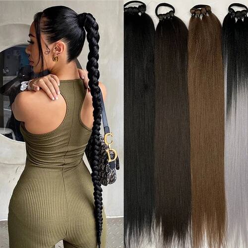 Synthetic tail Extensions Boxing Braids HairPieces Wrap Arou