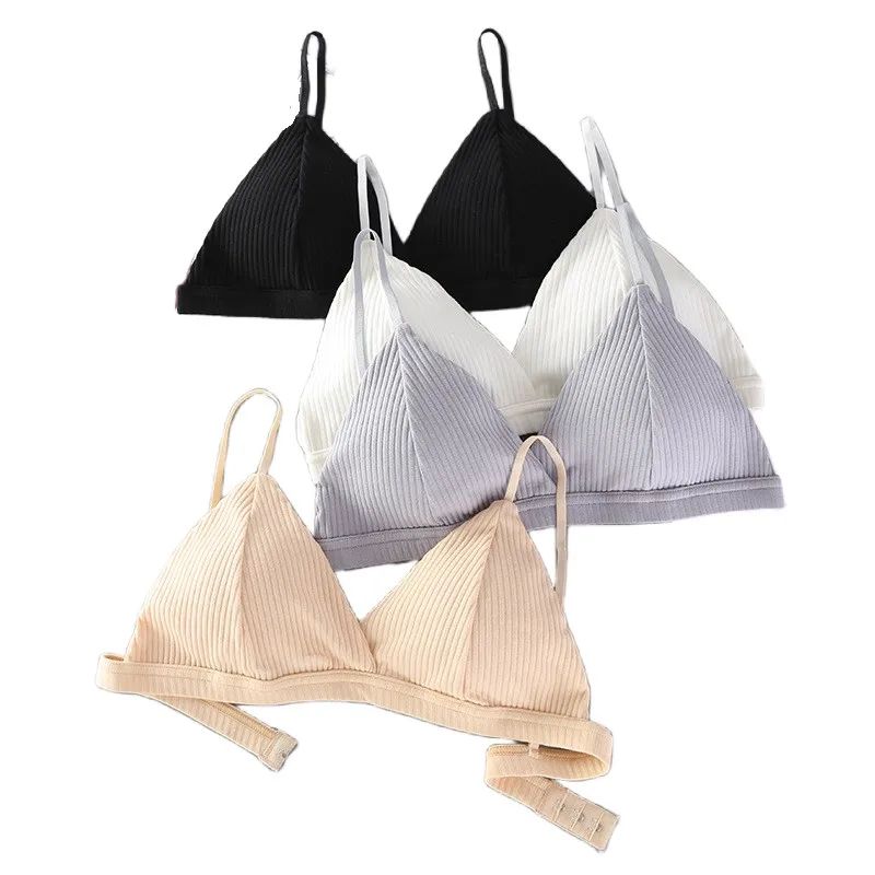 Women Cotton Bras Push Up Bralette Solid Color Sexy Lingerie