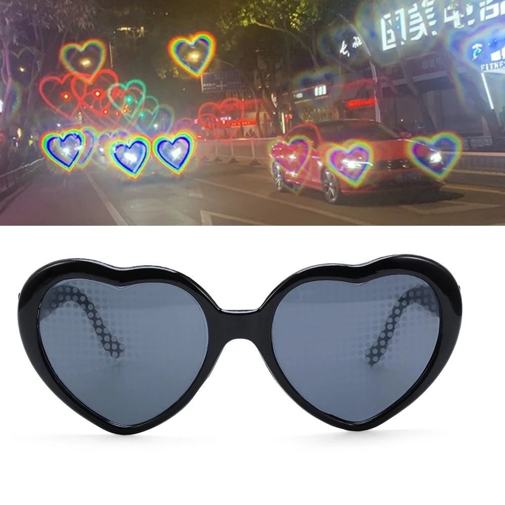 Love Heart Shaped Effects Glasses Watch The Lights Change to