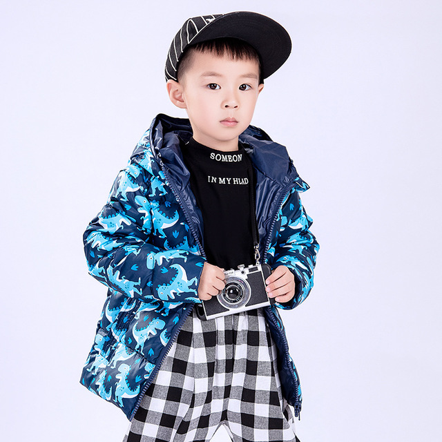 加厚儿童羽绒服加厚小恐龙羽绒服