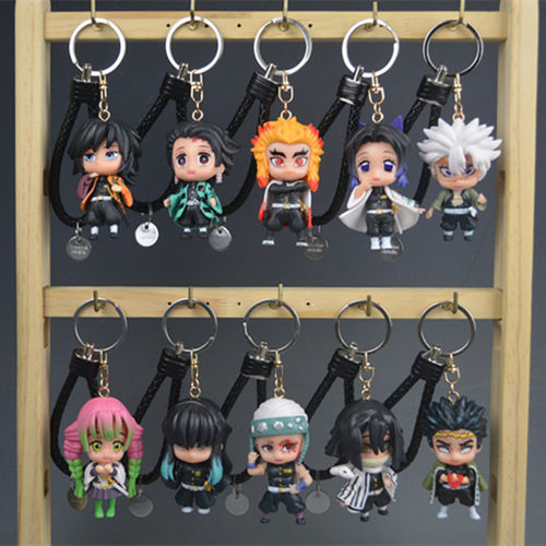 跨境鬼灭之刃手办模型公仔钥匙扣