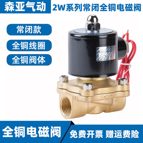 SENYA全铜电磁阀水气阀2W160-15