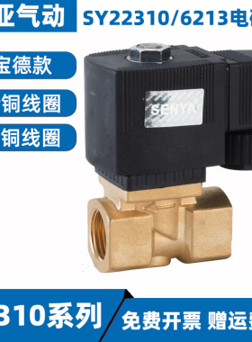 森亚SENYA 6213-04 4分宝德型电磁阀 水阀 DN15 气阀 SY22310-15