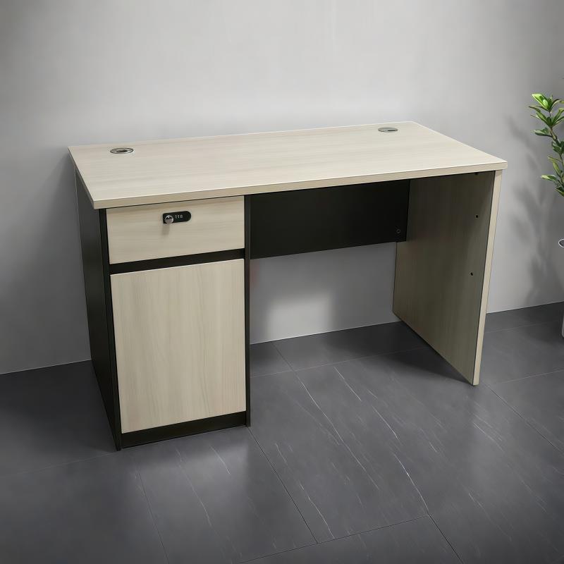 电脑桌椅组合简约现代家用学生写字桌员工带抽屉单人位职员办公桌