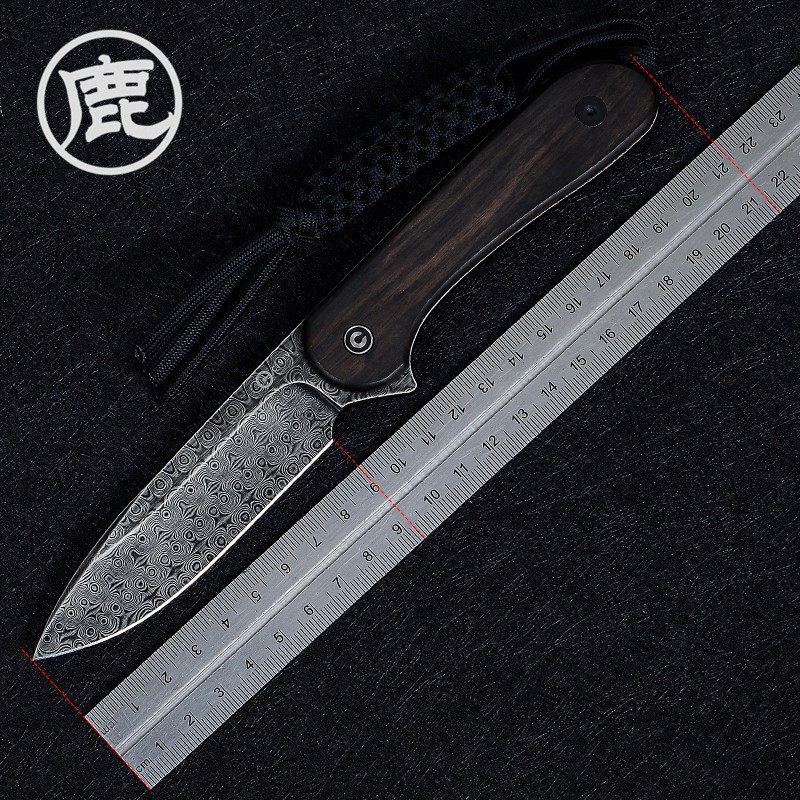 cudeman大象先生c系列户外装备小直刀大马士革钢露营工具c2105