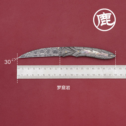 CUDEMAN大象先生户外装备小折刀美国ABS刀匠制作大马小刀梦窟岩