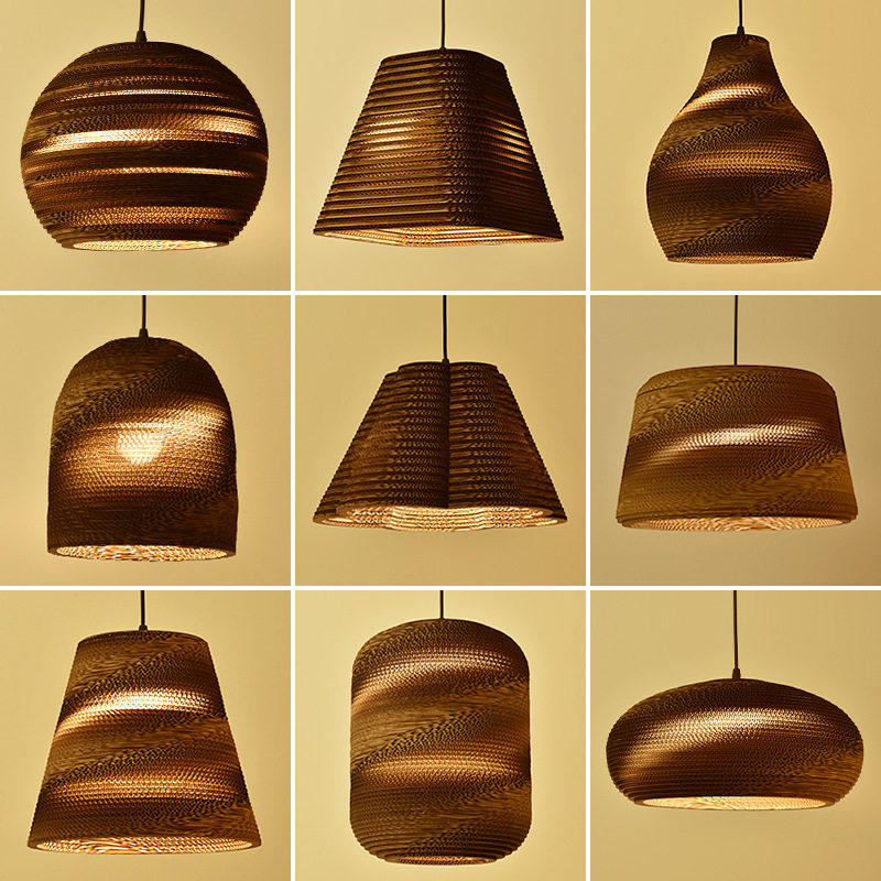 东南亚风餐厅吊灯茶室禅意民宿编织灯罩复古瓦楞纸裸蛹纸皮灯具,家装灯饰光源,酒店/宴会厅/餐饮吊灯,淘宝优惠券,粉丝福利购,淘宝优惠卷