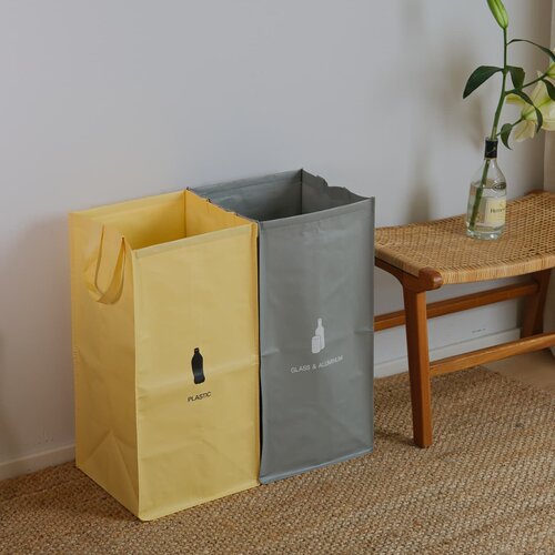 收纳整理袋简约居家环保出口外贸高品质巨能装编织防水脏衣分类袋