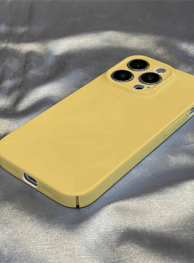 申不论黄色适用苹果17AIR手机壳14/15plus新iphone16promax全包SE3/2菲林XR/XS硬壳7/8保护套12/13mini高档11