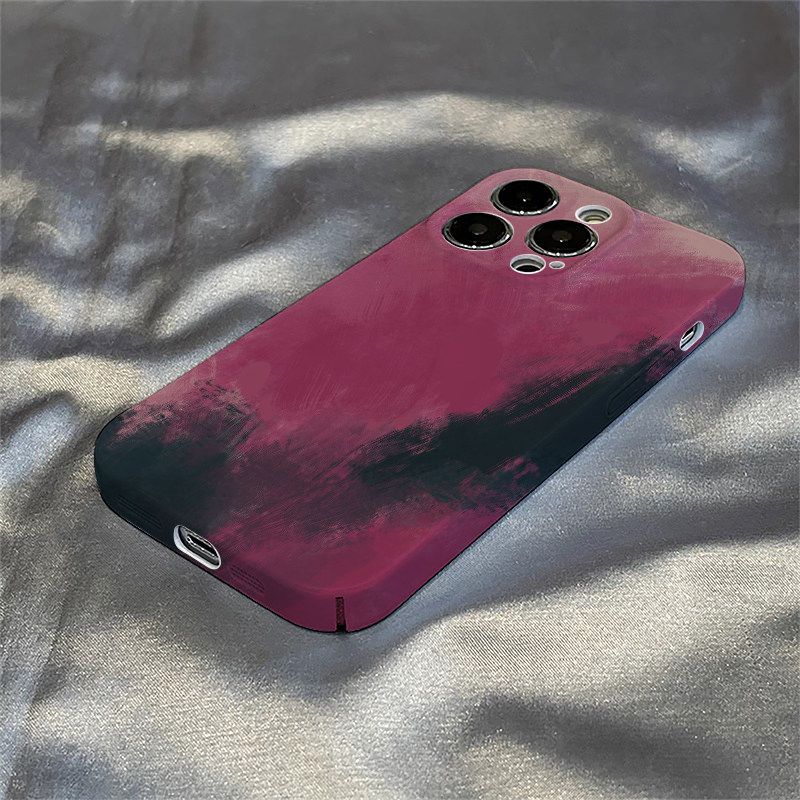 简约浆果色适用苹果15手机壳新款iphone14promax全包se3/2菲林xr软xs