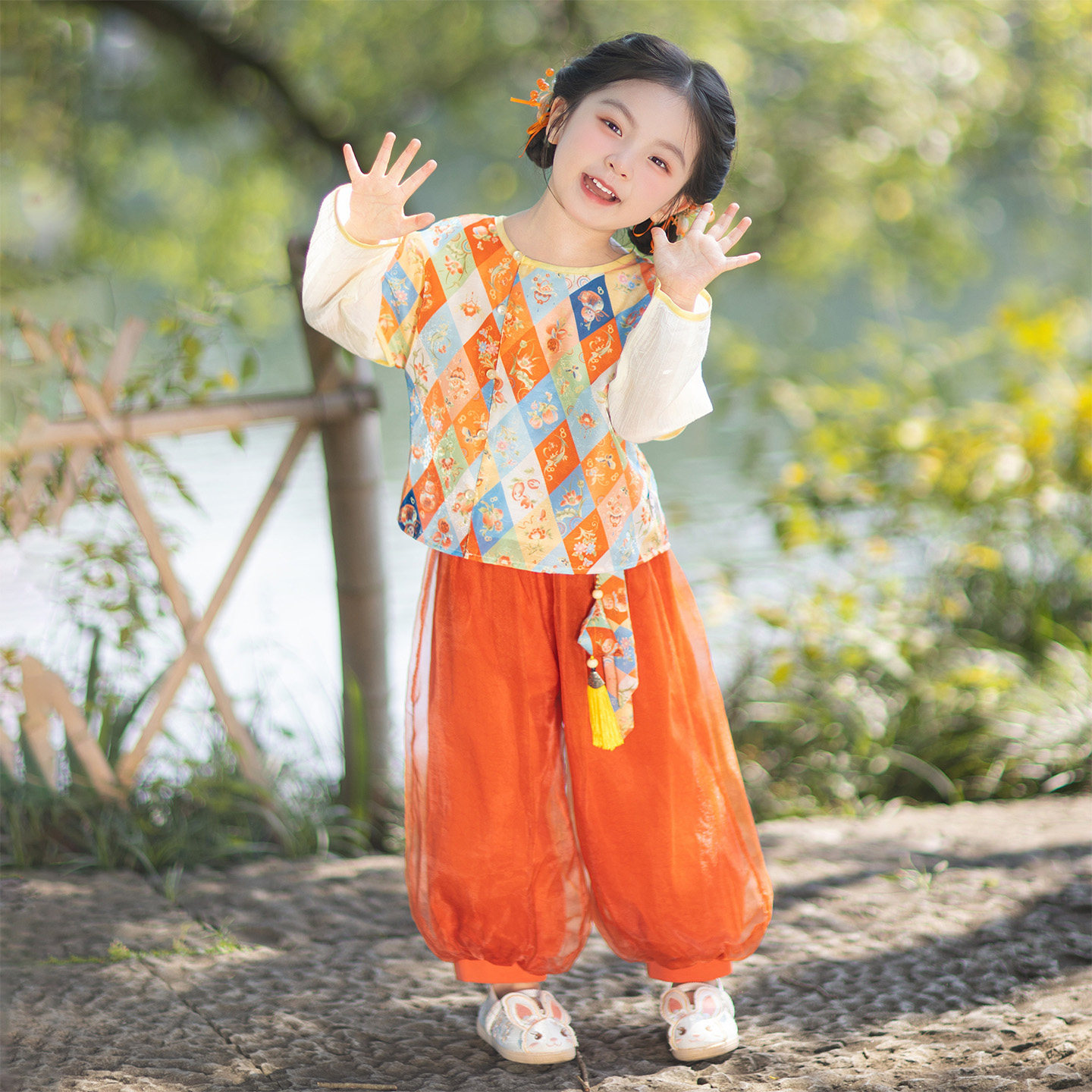 儿童汉服2026秋季新款国风古装套装新中式唐装古风两件套男女同款