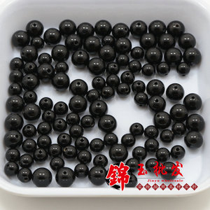 天然黑玛瑙散珠 半成品手链项链水晶圆珠佛珠三通配饰DIY手工配件
