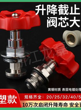 25PPR截止阀 (联塑款)专用芯 铜阀芯20PE阀芯PE截止阀芯4分开关芯