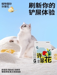 许翠花猫砂强吸水无尘不粘底高爷家猫沙幼猫除臭低尘厕所徐翠花