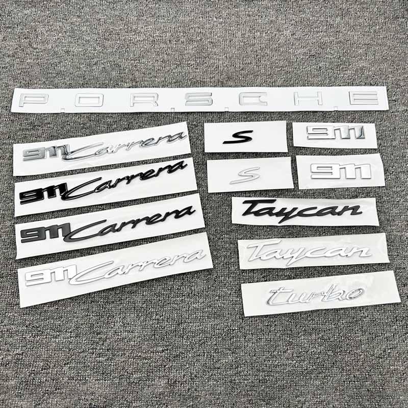 保时捷字标 新911Carrera车尾字母标贴纸Taycan turbo4S 911车标