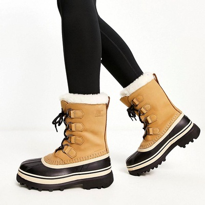 SOREL冰熊雪地靴女加拿大男靴CARIBOU小码大童款男猎鸭靴女靴极寒