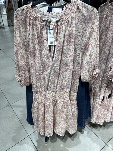 H家系全新不退换1335611新品女士棉质梭织印花连衣裙