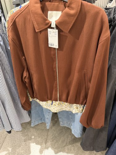 h家全新不退换1327582新品女装棉质休闲夹克外套