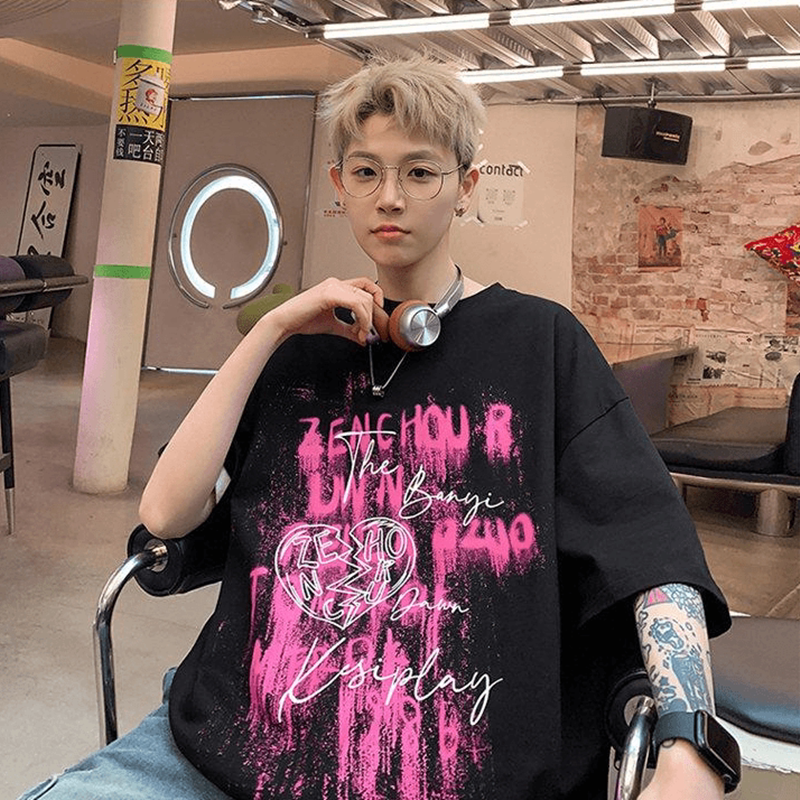 短袖潮牌男女同款重磅纯棉