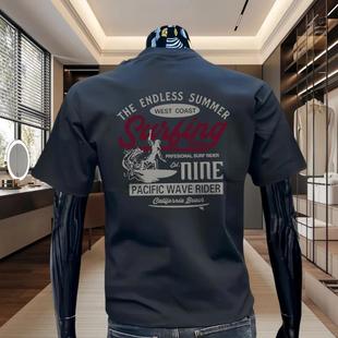 潮牌男装 男士 纯棉短袖 印花休闲半袖 潮流圆领上衣 t恤百搭时尚 夏季