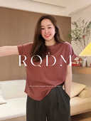 圆领正肩短袖 大码 T恤上衣 夏季 胖妹妹纯色显瘦小飞袖 女装 2026新款