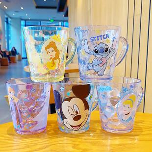 水晶杯漱口杯奥特曼儿童水杯艾莎公主女男孩防摔宝宝刷牙杯