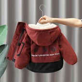 百搭保暖棉衣 酷帅男孩加绒加厚外套儿童冬款 男童棉服冬季 2025新款
