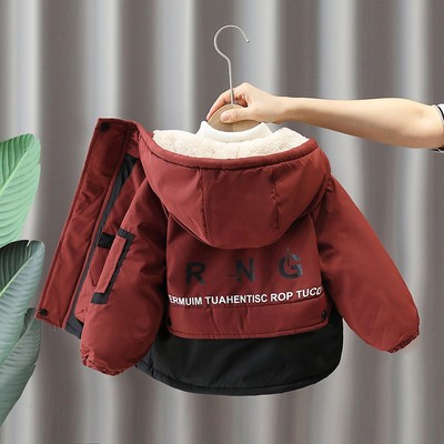 男童棉服冬季新款酷帅男孩加绒