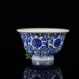刘建锋窑-仿清金刚莲压手杯  景德镇陶瓷高端茶具