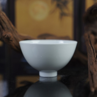 （精选）刘建锋窑白胎鸡心杯景德镇陶瓷高端茶具