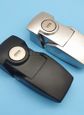 搭扣锁DKS-1 电柜箱开关柜锁 DKS-1-2 黑色银色亮铬锁扣 生久同款