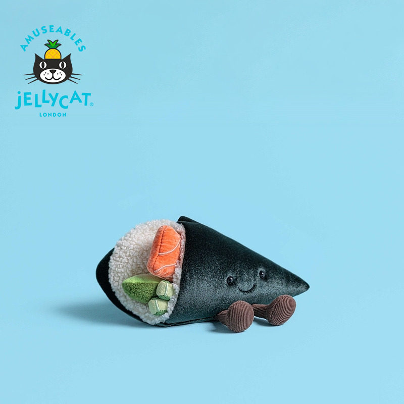 Jellycat趣味可糯饴手卷寿司毛绒玩偶公仔食物日料玩具礼物新品