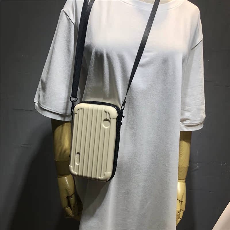 mini拉桿箱手機包硬殼單肩包橫款斜跨定型包小箱子夏天手提包潮新