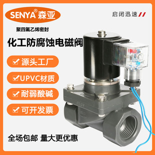 耐腐蚀电磁阀 2W25ZP 化工电磁阀 15P PVC电磁阀ZCF 防腐电磁阀