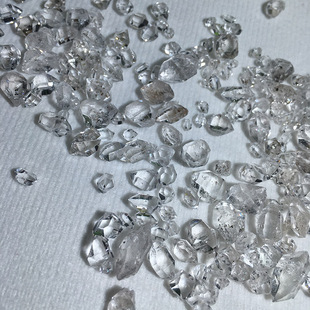 天然美闪闪灵钻水晶赫尔基蒙钻双尖白水晶矿物标本消磁净化水晶石