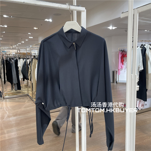 香港正品代购 Le17septembre 25春夏 抽绳收腰宽松长袖衬衣衬衫