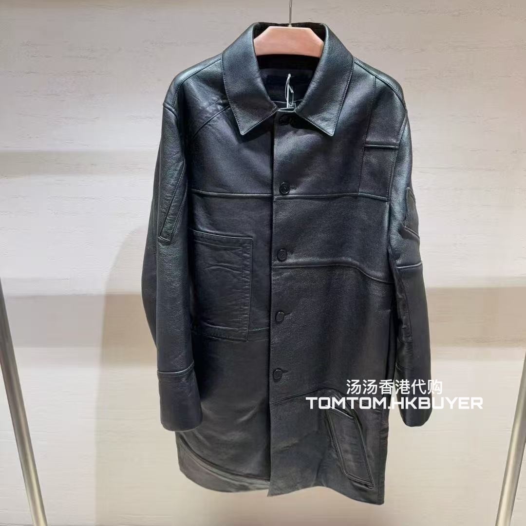 香港正品代购 Alainpaul 25秋冬 时尚潮流翻领皮衣外套