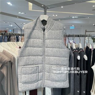 Arch4 代购 25秋冬 袖 年终折扣 口拼色半系扣翻领针织衫 香港正品