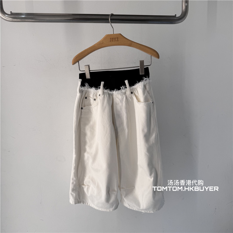 折扣 香港正品代购 Alainpaul 25春夏 毛须撞色拼腰休闲短裤