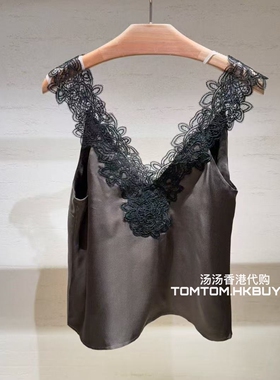 香港正品代购 Rohe 26春夏新款 蕾丝花边V领背心上衣