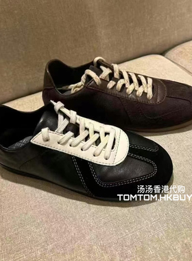 国内现货 代购 Pedder red 25春夏 绒面拼接系带平底休闲鞋