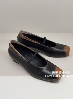 香港正品代购 DOYS 25秋冬 扎染撞色拼芭蕾舞平底单鞋