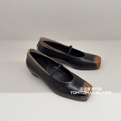 香港正品代购 DOYS 25秋冬 扎染撞色拼芭蕾舞平底单鞋