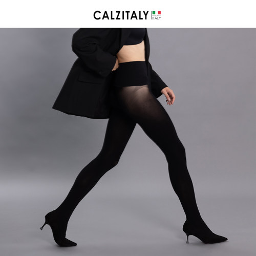 Calzitaly无中缝50D黑丝袜 美腿 哑光 高弹 舒适透气