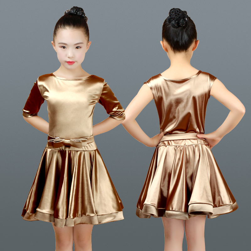 儿童女专业拉丁舞服短袖