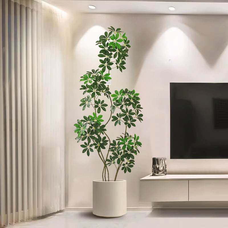 采购产品模拟绿色植物,鸭脚,人造树,室内客厅,优雅的可访问的