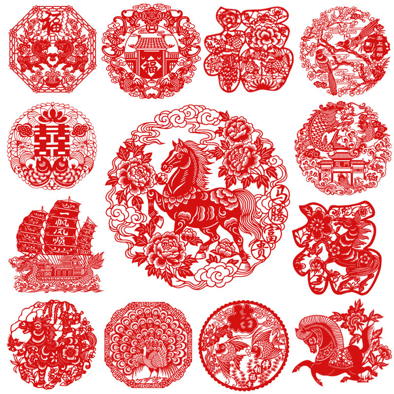 2026年马年蔚县剪纸窗花玻璃贴手工宣纸春节喜庆用品装饰画过年用,节庆用品/礼品,喜字/剪纸/贴纸,淘宝优惠券,粉丝福利购,淘宝优惠卷