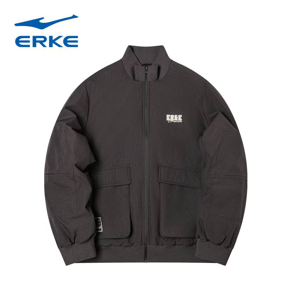 鸿星尔克2025冬季新款男羽绒服保暖外套立领运动夹克10225402239