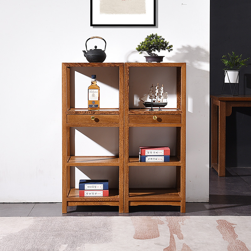 鸡翅木简约收纳置物架