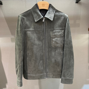 2025新款BOSSsunwen专柜正品秋冬季男装真皮皮衣外套153117025180